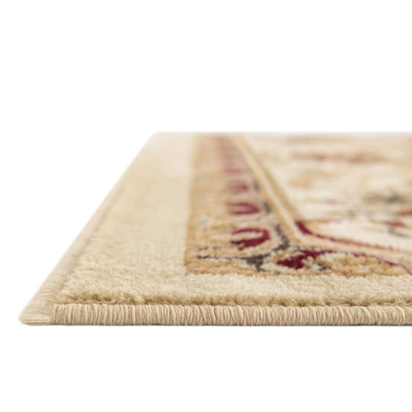 Cream 7' 10 x 11' Versailles Rectangle Area Rug Classic Traditional Motif Indoor Carpet for Hallways, Dining Rooms, Bedrooms, Living Room, Office for Sale at Rug Engine
