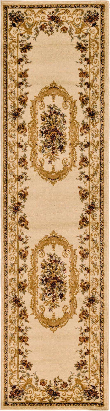 Cream 2' 7 x 10' Versailles Runner Area Rug