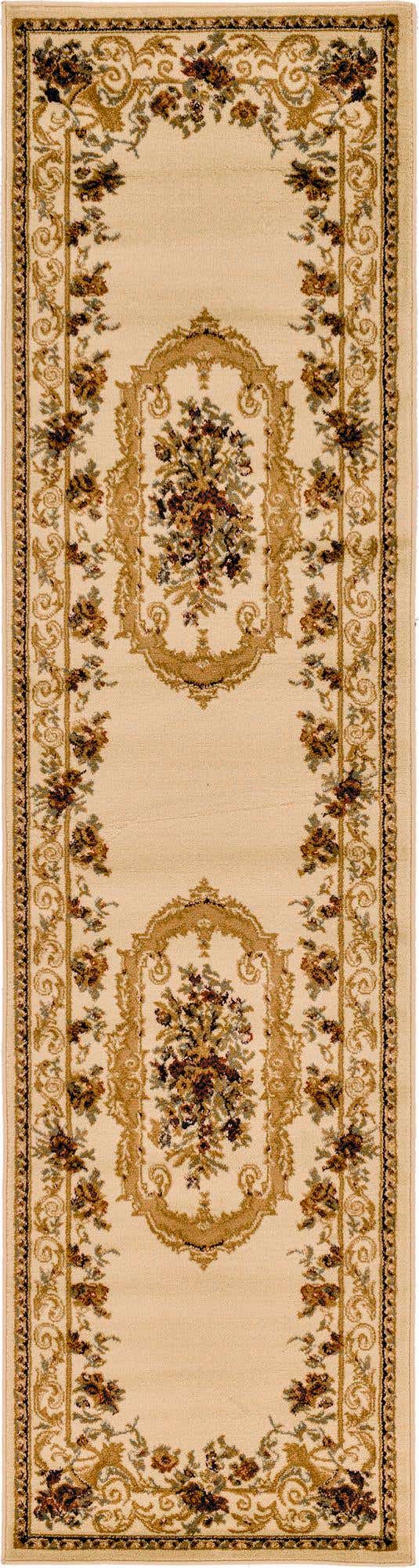 Cream 2' 7 x 10' Versailles Runner Area Rug