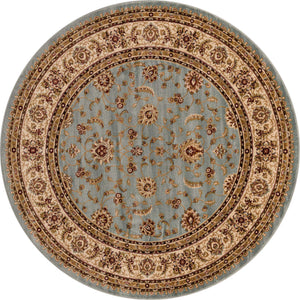 Light Blue 7' 10 x 7' 10 Voyage Round Area Rug