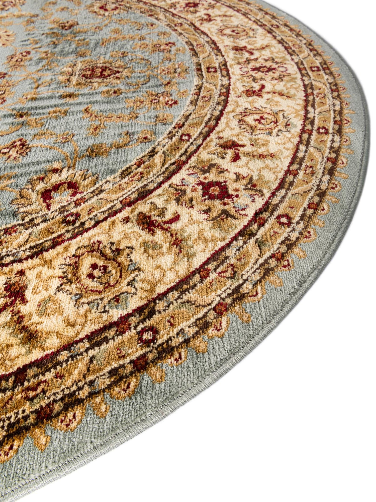 Light Blue 7' 10 x 7' 10 Voyage Round Area Rug