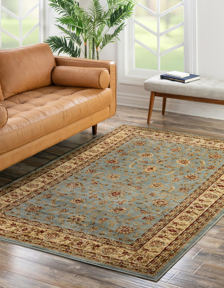 Light Blue 10' 6 x 16' 5 Voyage Rectangle Area Rug Persian Inspired Classic Traditional Design Durable Carpet Mat for Home Interior Design for Sale at Rug Engine