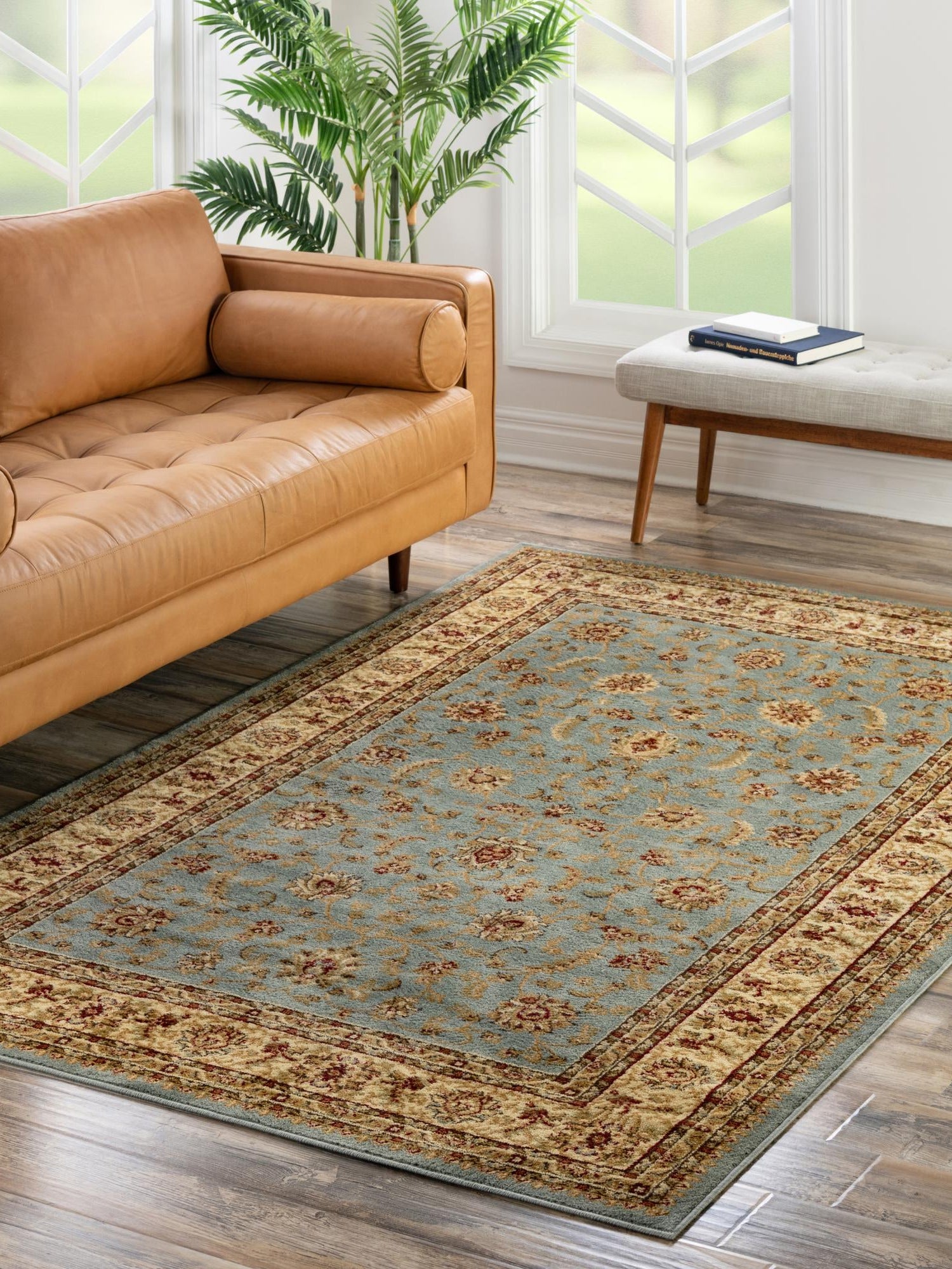 Light Blue 9' x 12' Voyage Rectangle Area Rug