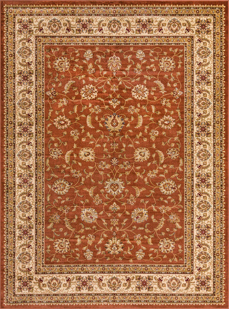 Brick Red Light Rose 9' x 12' Voyage Rectangle Area Rug