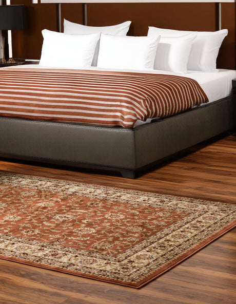 Brick Red Light Rose 4' 1 x 6' 1 Voyage Rectangle Area Rug