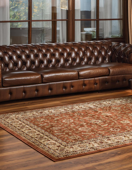 Brick Red Light Rose 5' 3 x 8' Voyage Rectangle Area Rug