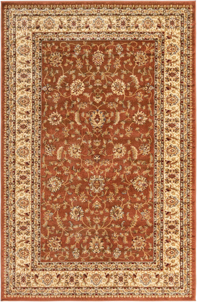 Brick Red Light Rose 5' 3 x 8' Voyage Rectangle Area Rug