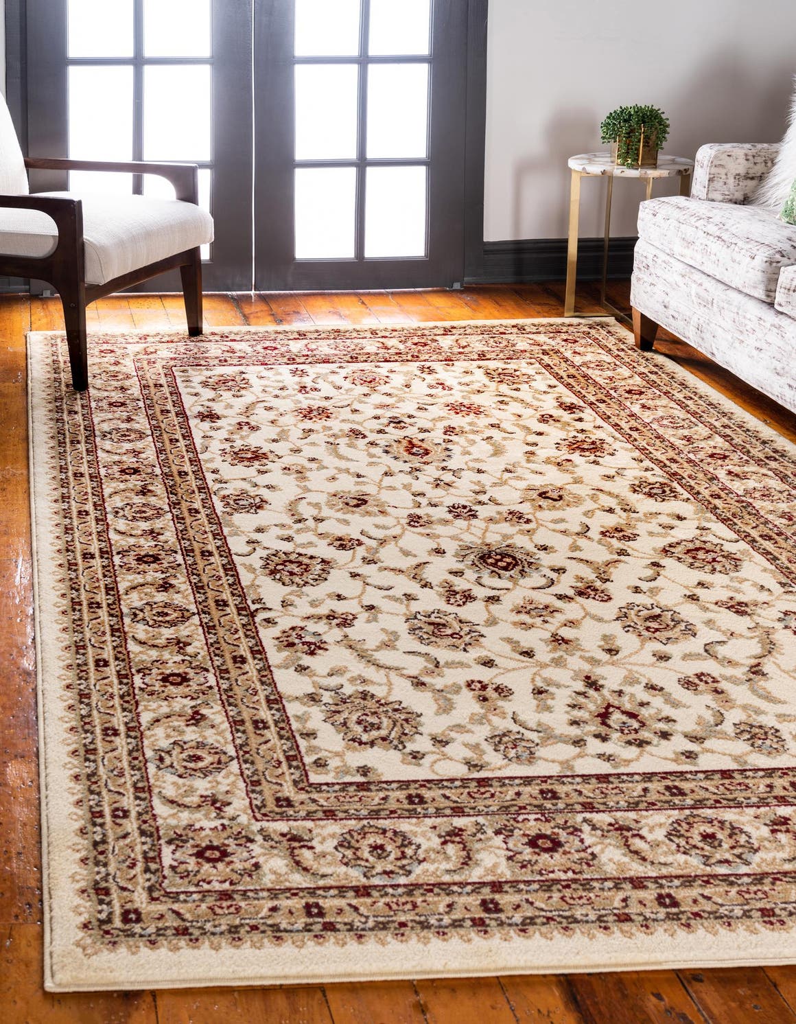 Cream 6' 1 x 9' Voyage Rectangle Area Rug