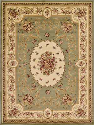 Green 9' x 12' Versailles Rectangle Area Rug