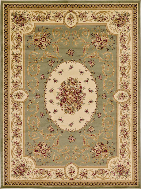 Green 9' x 12' Versailles Rectangle Area Rug