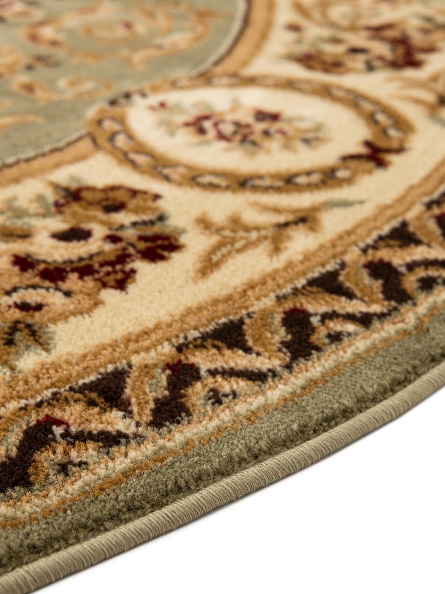 Green 6' 1 x 6' 1 Versailles Round Area Rug