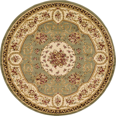 Green 7' 10 x 7' 10 Versailles Round Area Rug