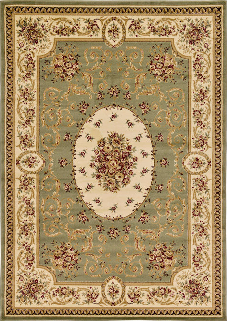 Green 7' 1 x 10' Versailles Rectangle Area Rug