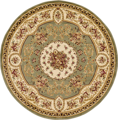 Green 6' 1 x 6' 1 Versailles Round Area Rug