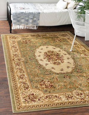Green 10' 6 x 16' 5 Versailles Rectangle Rug