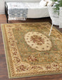 Green 10' 6 x 16' 5 Versailles Rectangle Area Rug Classic Traditional Motif Indoor Carpet for Hallways, Dining Rooms, Bedrooms, Living Room, Office for Sale at Rug Engine