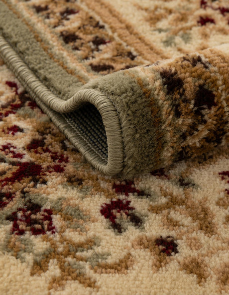 Green 7' 1 x 10' Versailles Rectangle Area Rug Classic Traditional Motif Indoor Carpet for Hallways, Dining Rooms, Bedrooms, Living Room, Office for Sale at Rug Engine