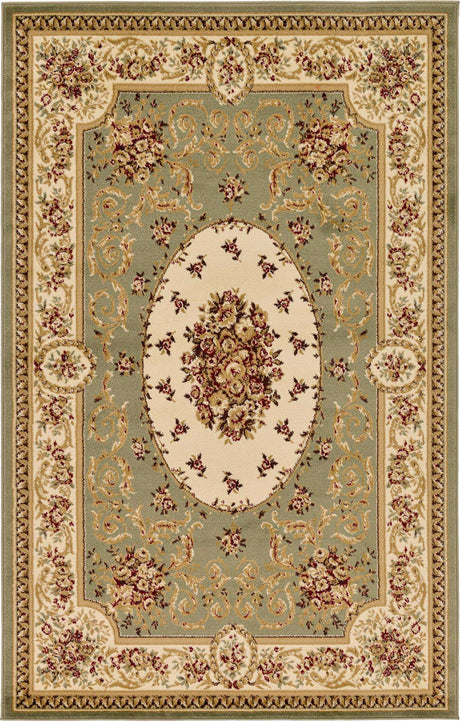 Green 5' 3 x 8' Versailles Rectangle Area Rug