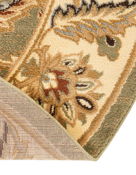 Green 7' 10 x 7' 10 Voyage Round Area Rug Persian Inspired Classic Traditional Design Durable Carpet Mat for Home Interior Design for Sale at Rug Engine