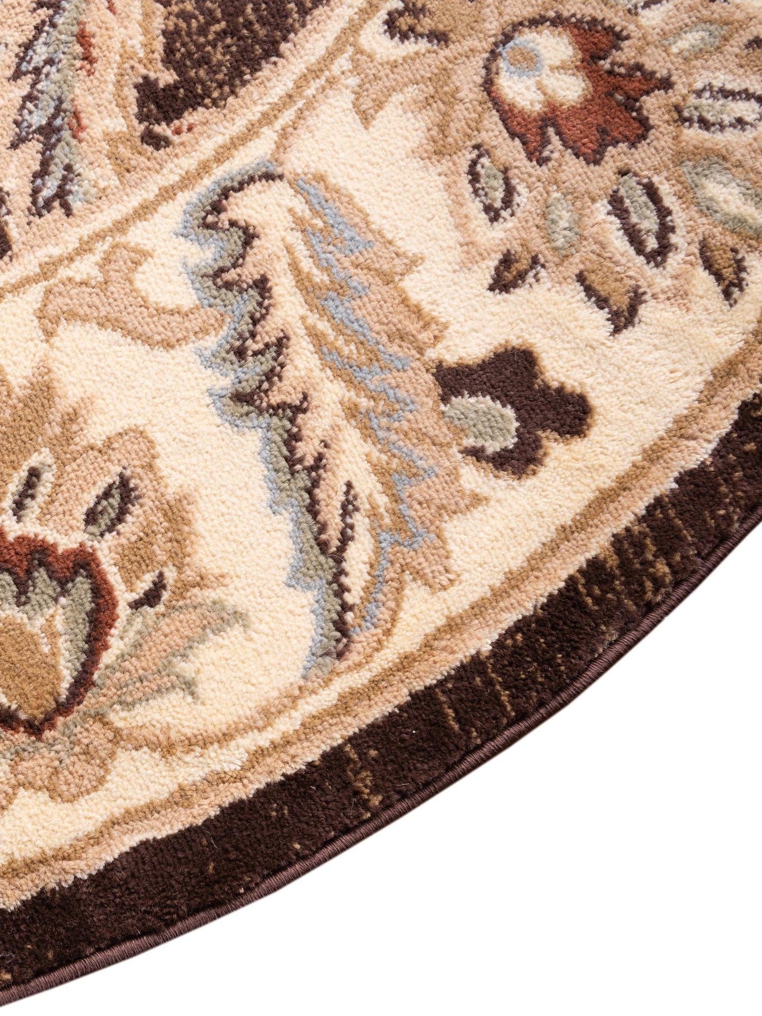 Brown 7' 10 x 7' 10 Voyage Round Area Rug