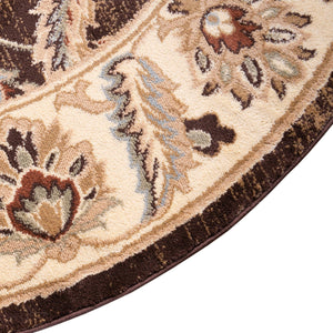 Brown 7' 10 x 7' 10 Voyage Round Area Rug