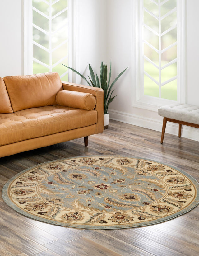Light Blue 6' 1 x 6' 1 Voyage Round Rug