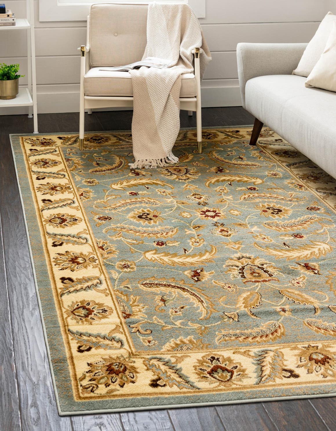 Light Blue 8' x 10' Voyage Rectangle Area Rug