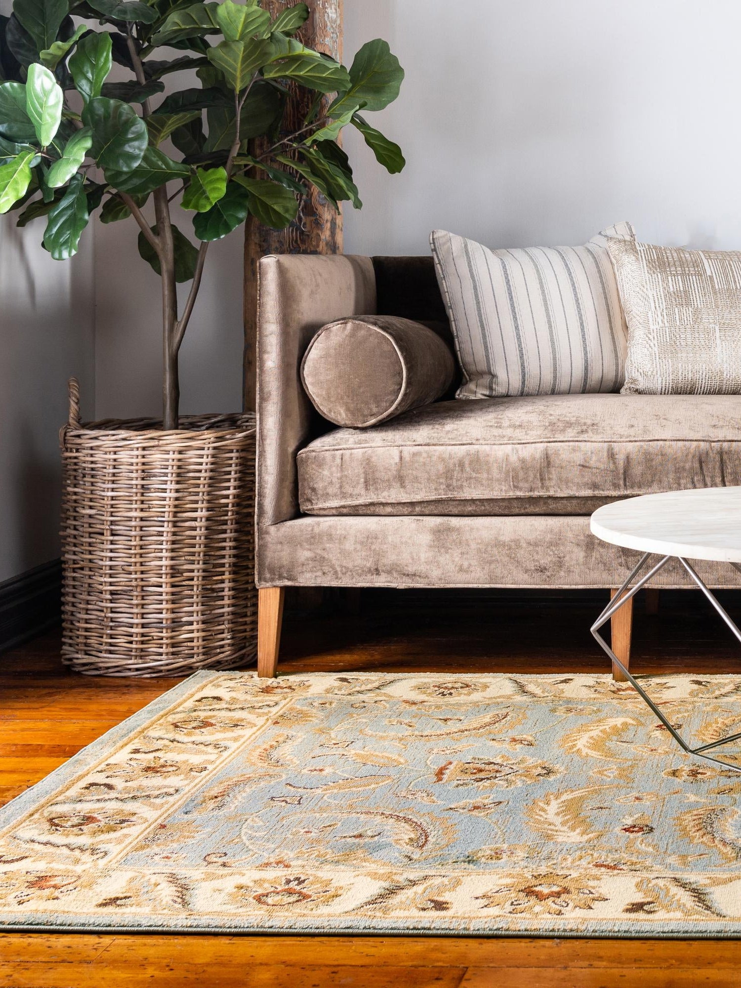 Light Blue 3' 3 x 5' 3 Voyage Rectangle Area Rug