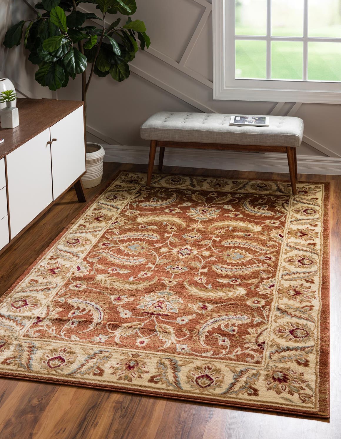 Brick Red 4' 1 x 6' 1 Voyage Rectangle Area Rug