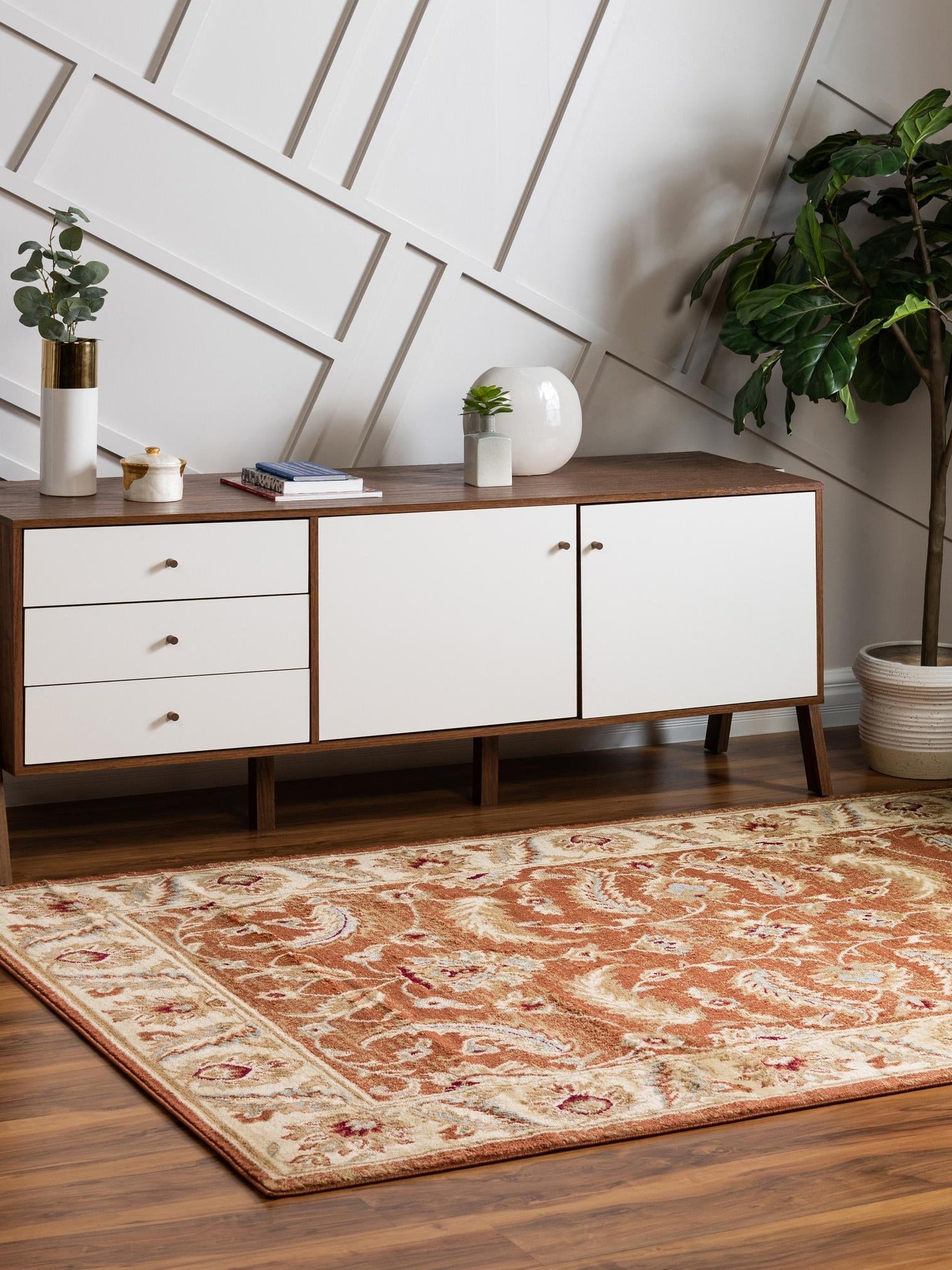 Brick Red 4' 1 x 6' 1 Voyage Rectangle Area Rug