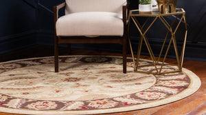 Cream 8' x 8' Voyage Round Rug