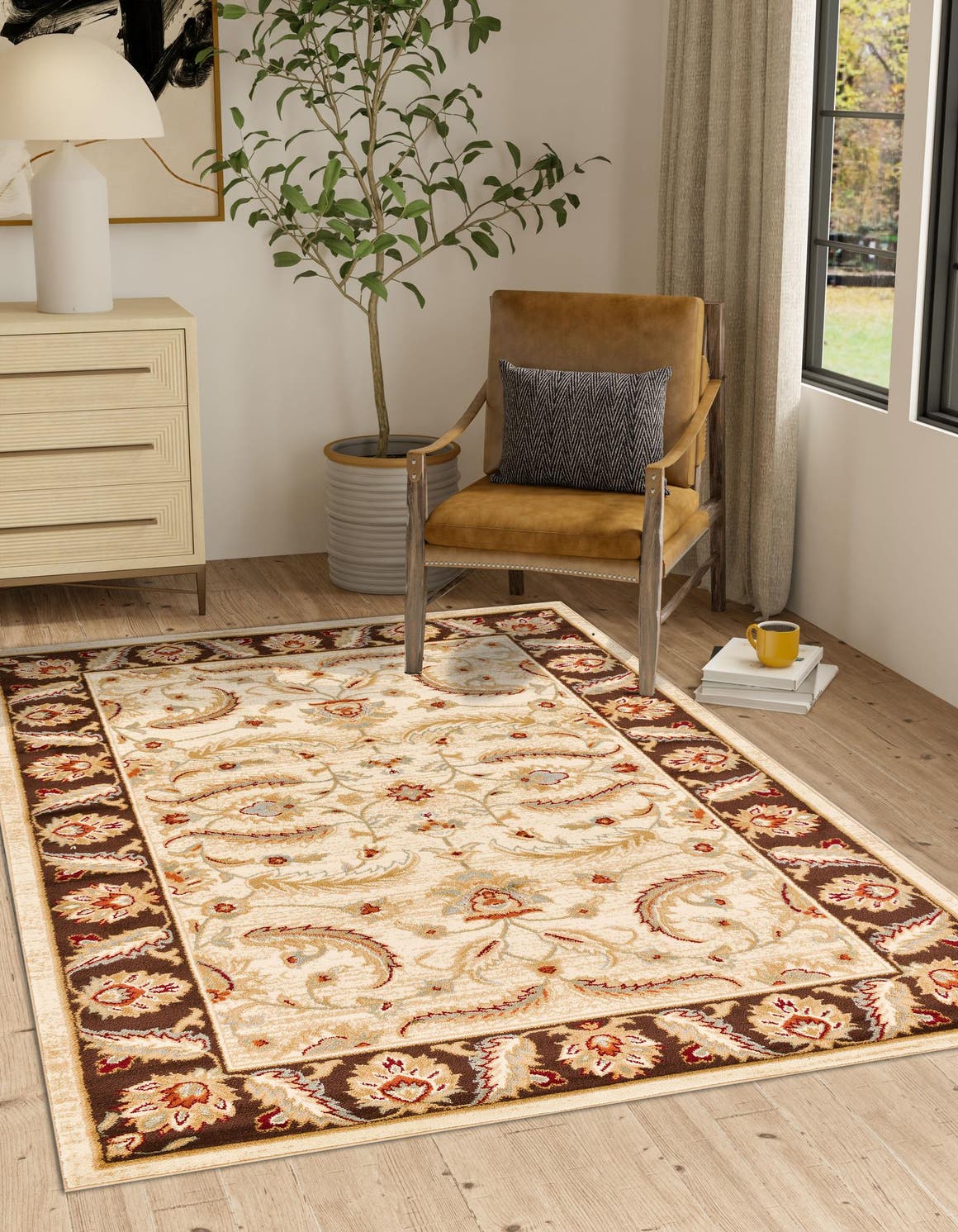 Cream 10' 6 x 16' 5 Voyage Rectangle Area Rug