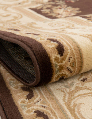 Brown 7' 10 x 7' 10 Versailles Round Area Rug