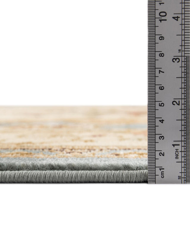 Light Blue 13' 1 x 13' 1 Versailles Round Area Rug