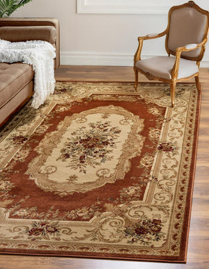 Brick Red 5' 3 x 8' Versailles Rectangle Rug