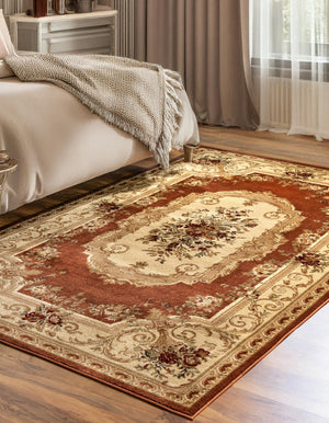 Brick Red 5' 3 x 8' Versailles Rectangle Rug
