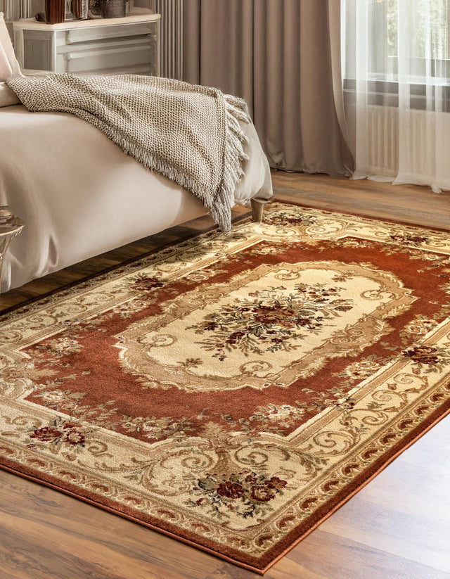 Brick Red 5' 3 x 8' Versailles Rectangle Rug