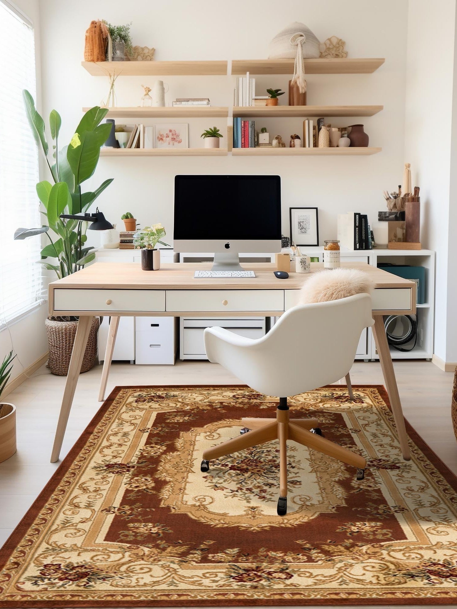 Brick Red 7' 10 x 10' Versailles Rectangle Area Rug