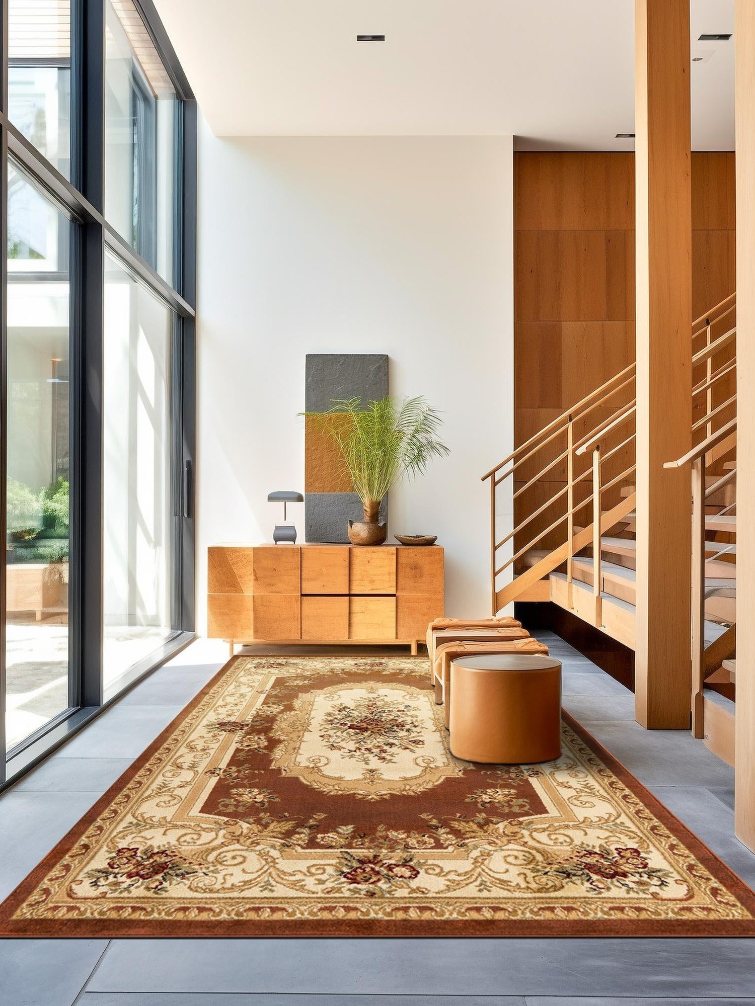 Brick Red 10' x 13' 1 Versailles Rectangle Area Rug