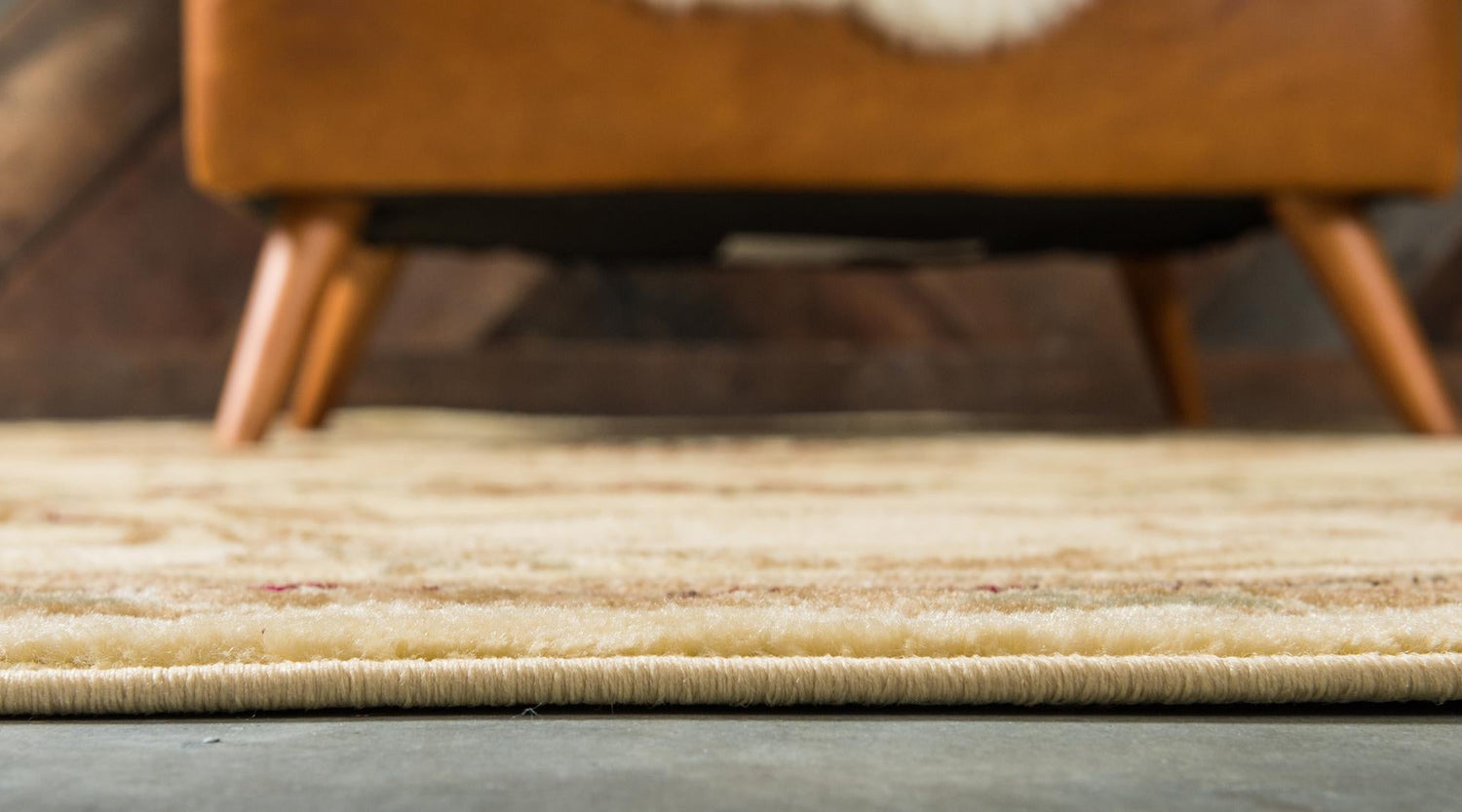 Cream 6' 1 x 6' 1 Versailles Round Area Rug