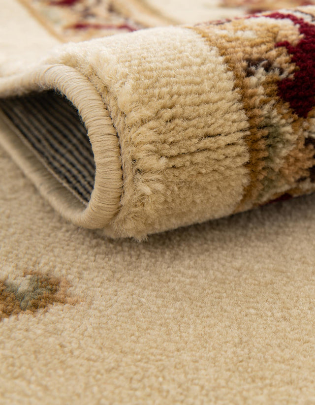 Cream 10' x 10' Versailles Round Area Rug