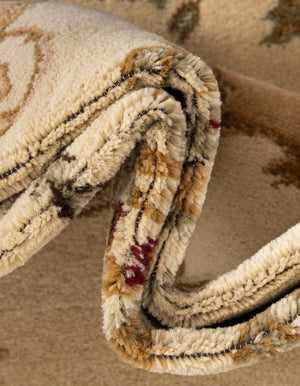 Cream 10' x 10' Versailles Round Area Rug