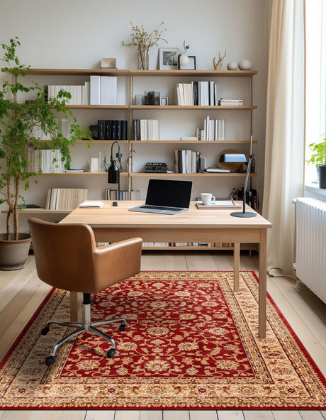 Red 2' x 3' 1 Voyage Rectangle Area Rug Persian Inspired Classic Traditional Design Durable Carpet Mat for Home Interior Design for Sale at Rug Engine