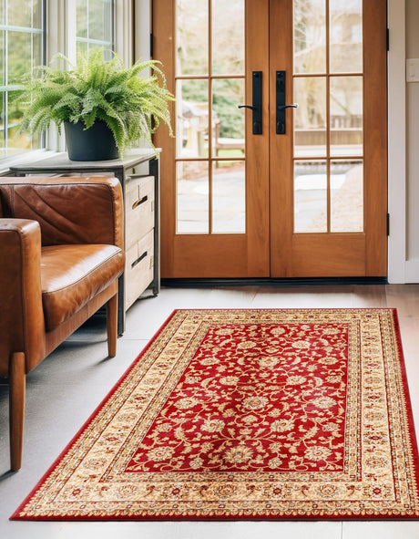 Red 10' x 13' 1 Voyage Rectangle Area Rug Persian Inspired Classic Traditional Design Durable Carpet Mat for Home Interior Design for Sale at Rug Engine