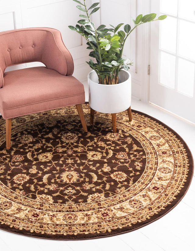 Brown 8' x 8' Voyage Round Rug