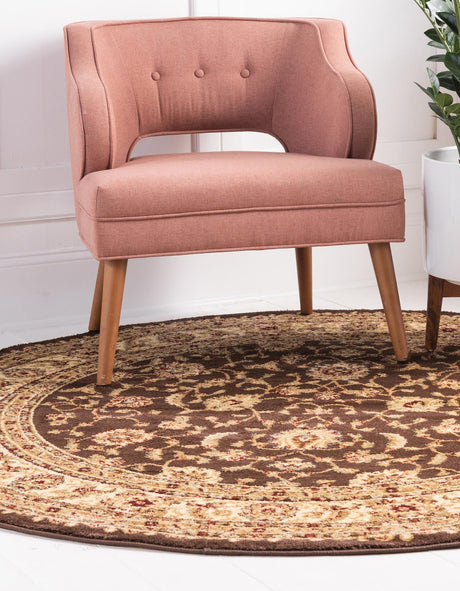 Brown 13' 1 x 13' 1 Voyage Round Area Rug
