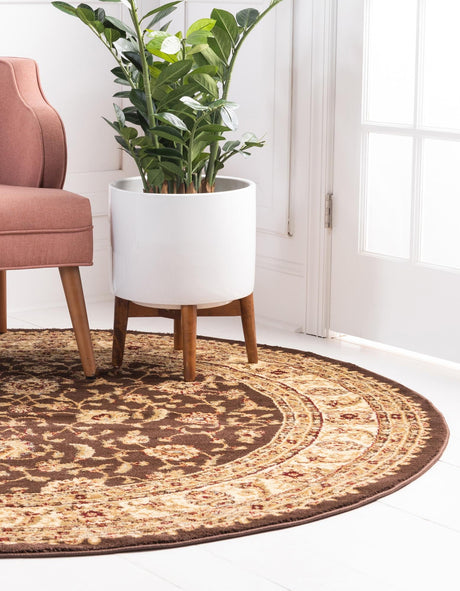 Brown 10' x 10' Voyage Round Area Rug