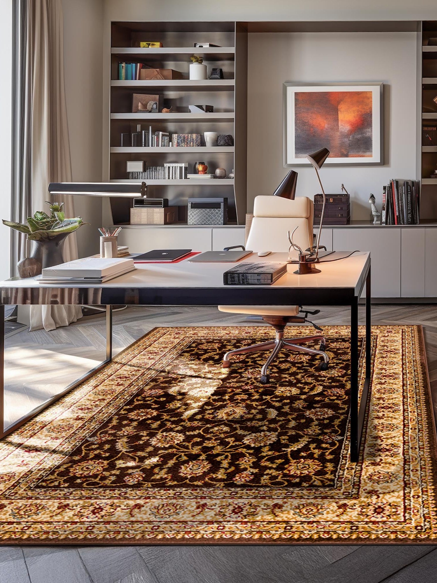 Brown 7' 10 x 11' Voyage Rectangle Area Rug