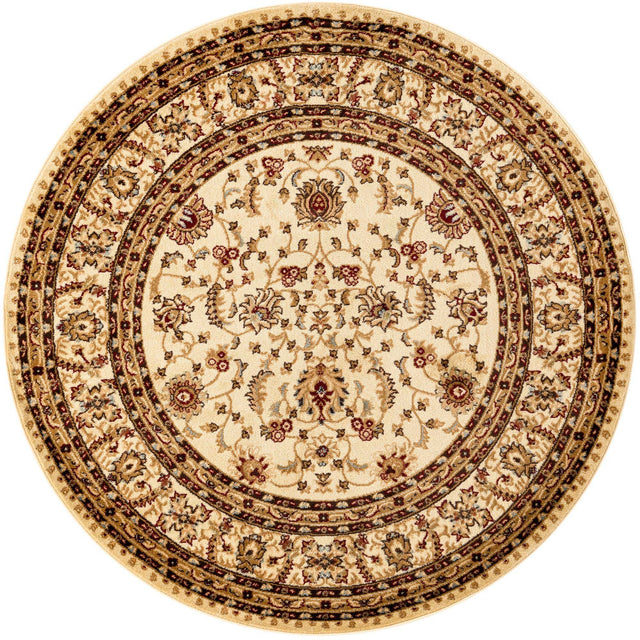 Cream 6' 1 x 6' 1 Voyage Round Rug
