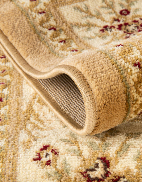 Tan 10' 6 x 16' 5 Versailles Rectangle Area Rug Classic Traditional Motif Indoor Carpet for Hallways, Dining Rooms, Bedrooms, Living Room, Office for Sale at Rug Engine